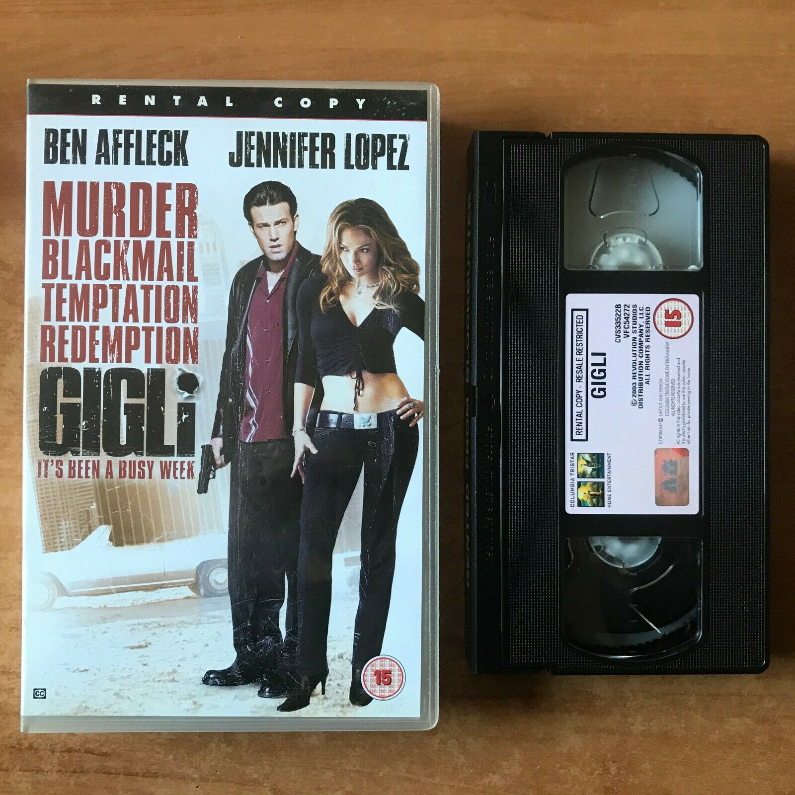 Gigli: Ben Affleck / Jennifer Lopez - Box Office Bomb [Large Box] Rental - VHS-