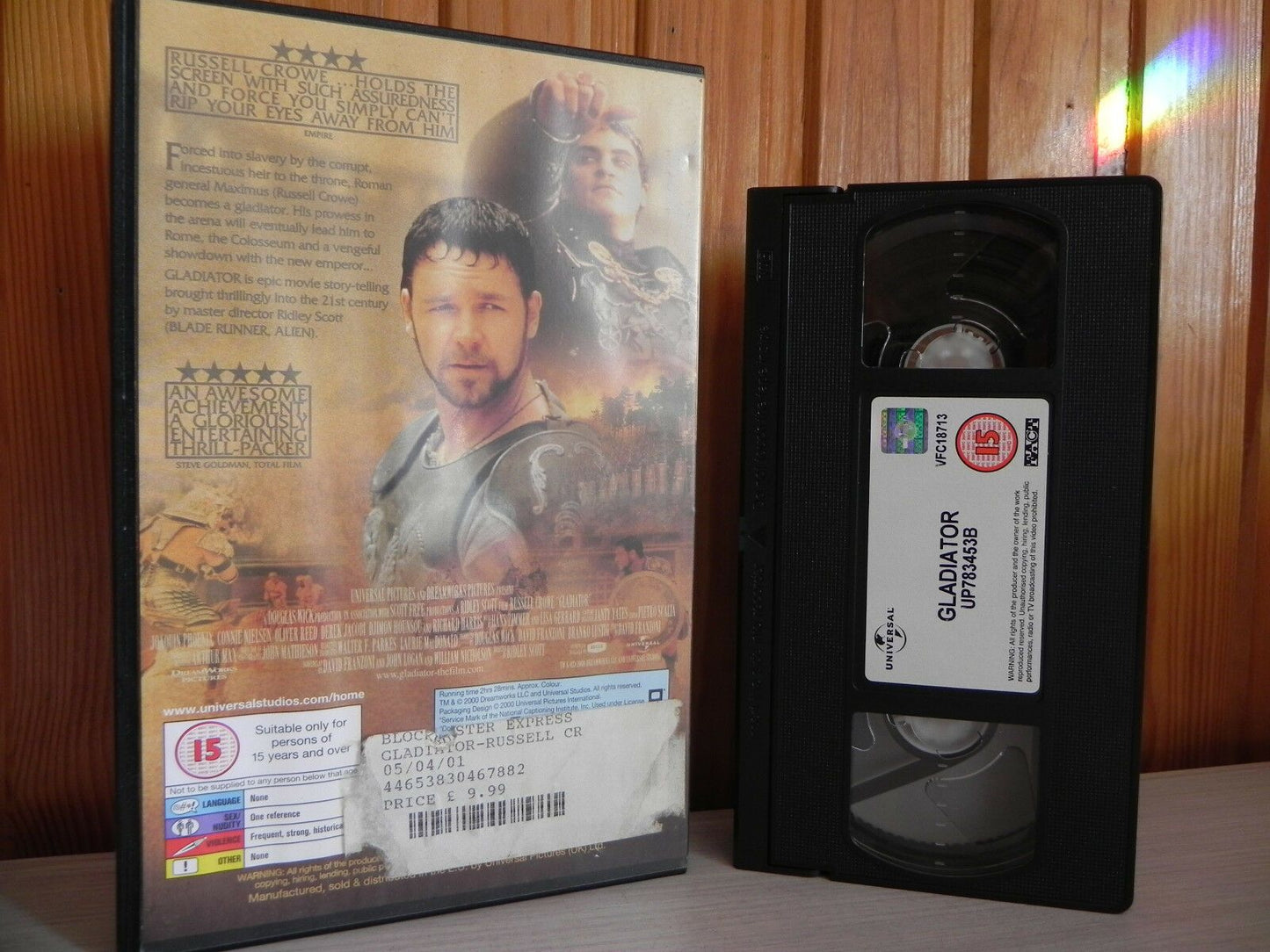 Gladiator (2000): War Drama - Roman Times Action [Big Box] Russell Crowe - VHS-