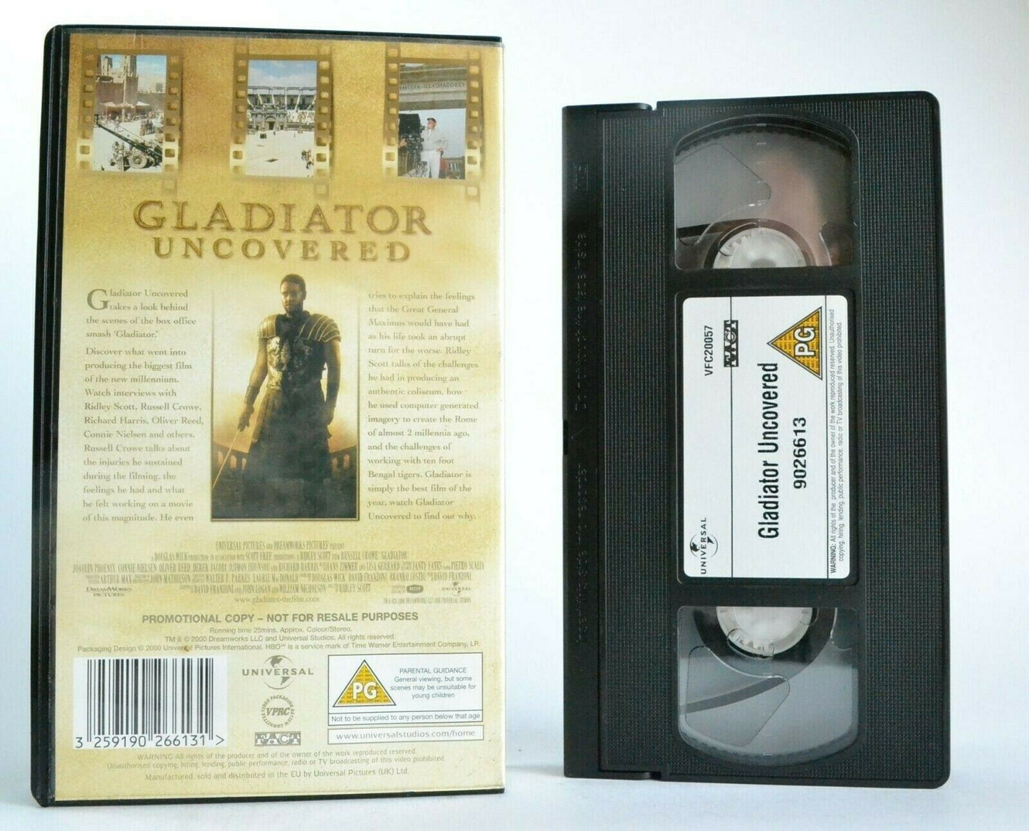 Gladiator Uncovered: The Making Of "Gladiator" - Behind The Scenes - Pal VHS-