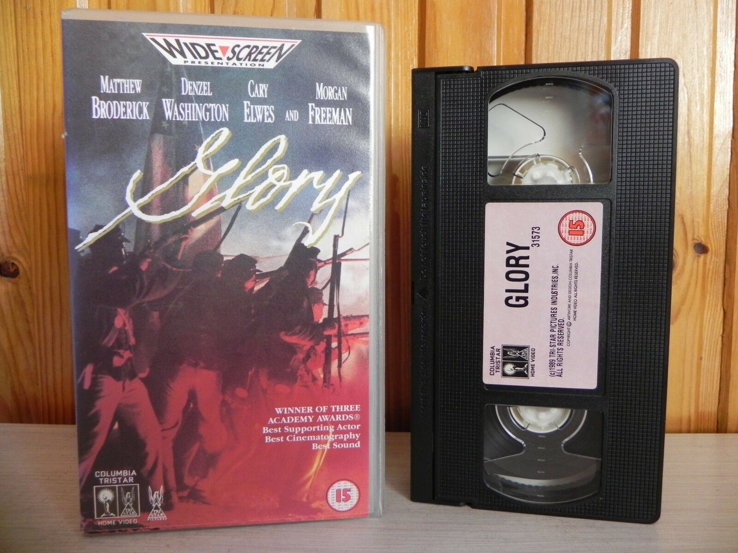 Glory - Columbia Tristar - Winner Of Three Academy Awards - Morgan Freeman - VHS-