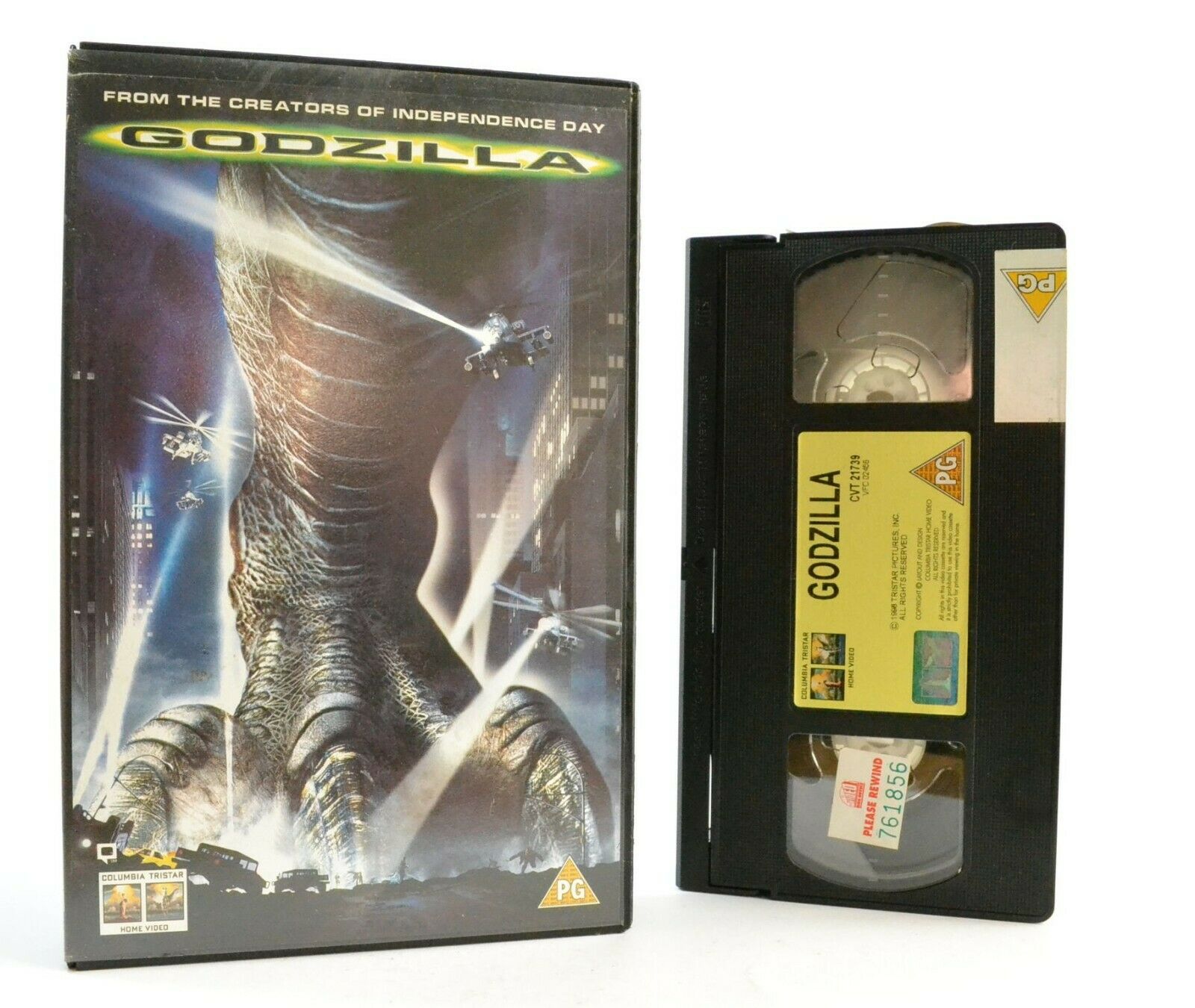 Godzilla: Film By R.Emmerich - Iconic Creature - Large Box - Ex-Rental - Pal VHS-