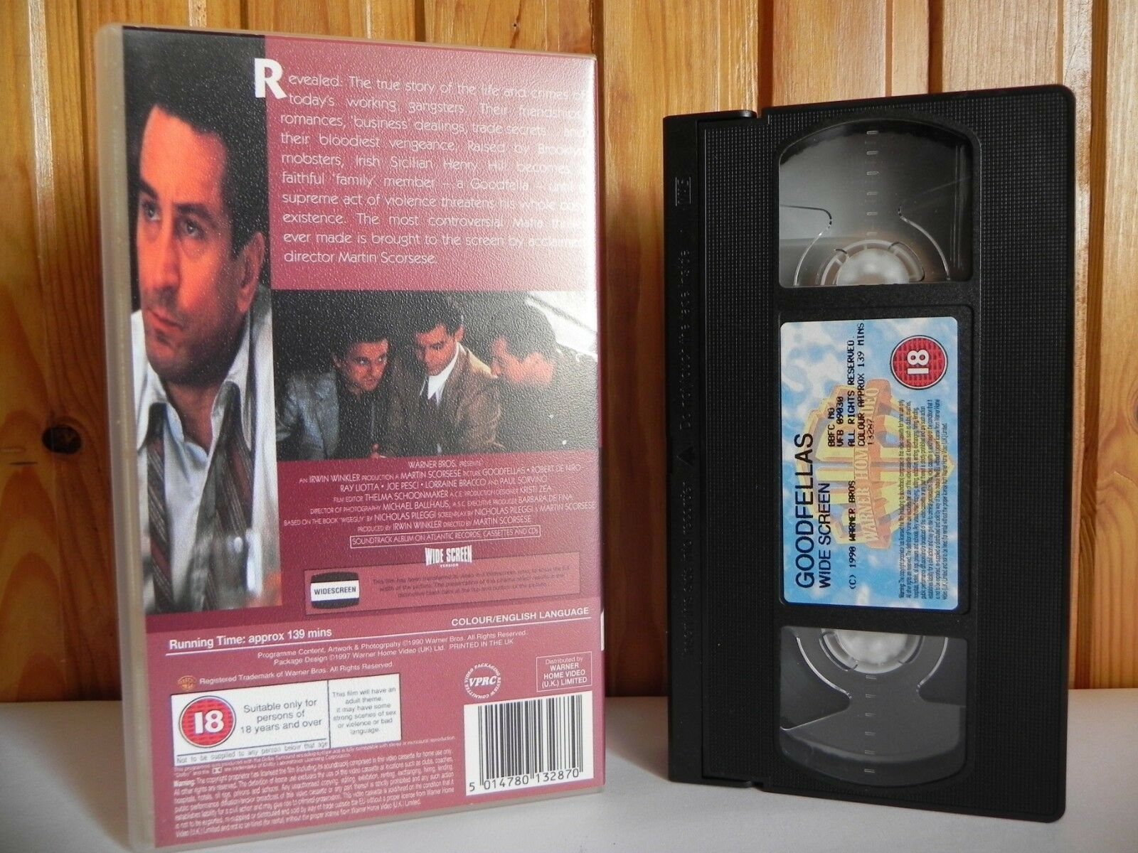 Goodfellas (1990): Robert De Niro / Joe Pesci; [Warner] Widescreen - Drama - Pal VHS-