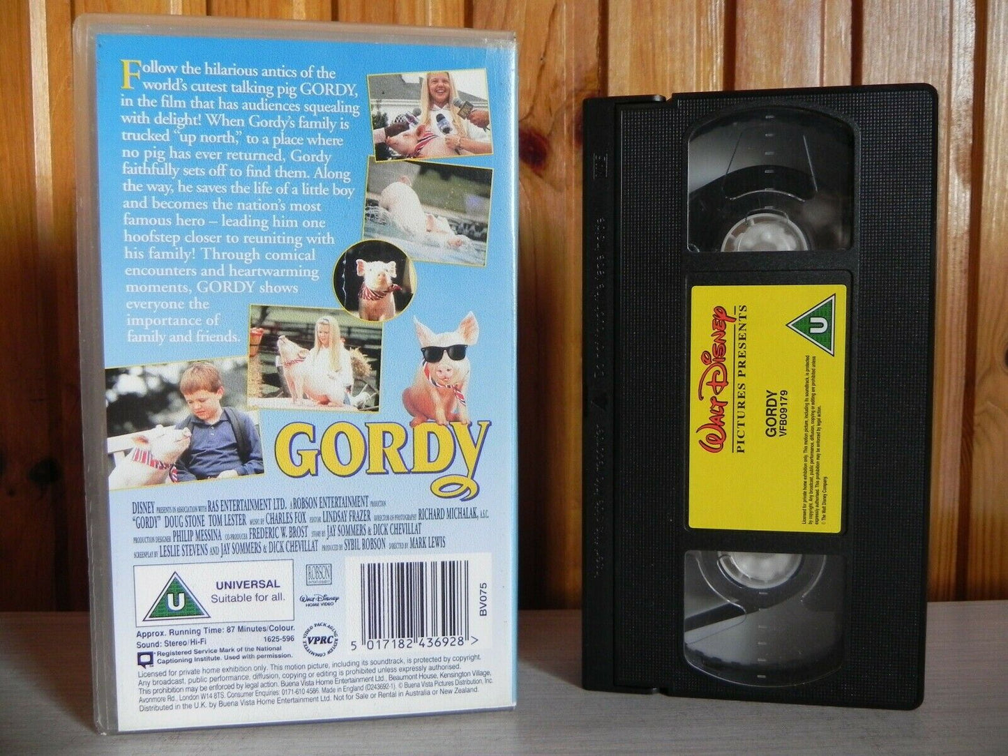 Gordy - Disney - Family - Adventure - The Talking Pig - Who Made It Big - VHS-