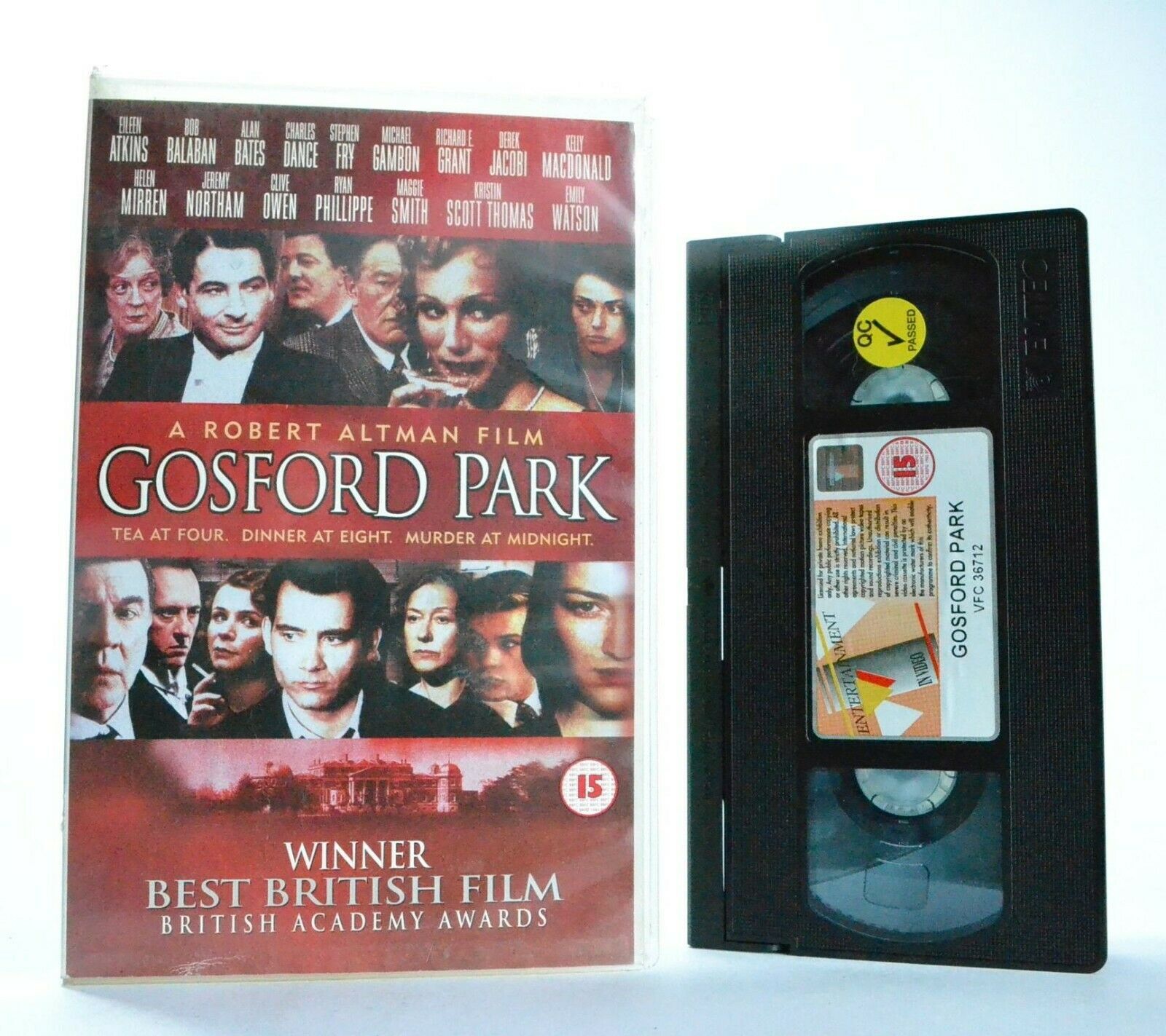 Gosford Park: A Robert Altman Film - British Murder Mystery - Large Box - VHS-