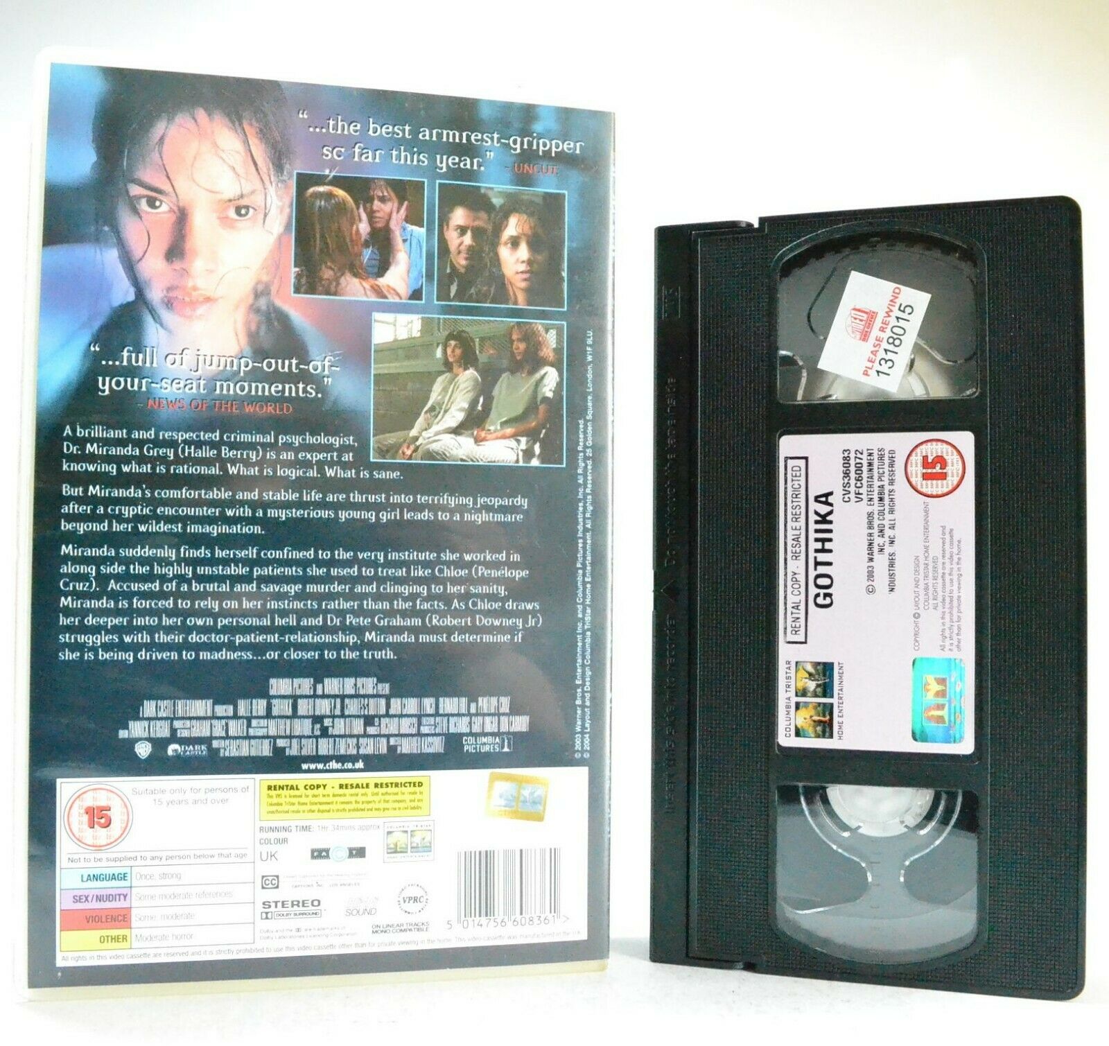 Gothika: H.Berry/R.Downey,Jr. - Psychological Thriller (2003)- Large Box - VHS-