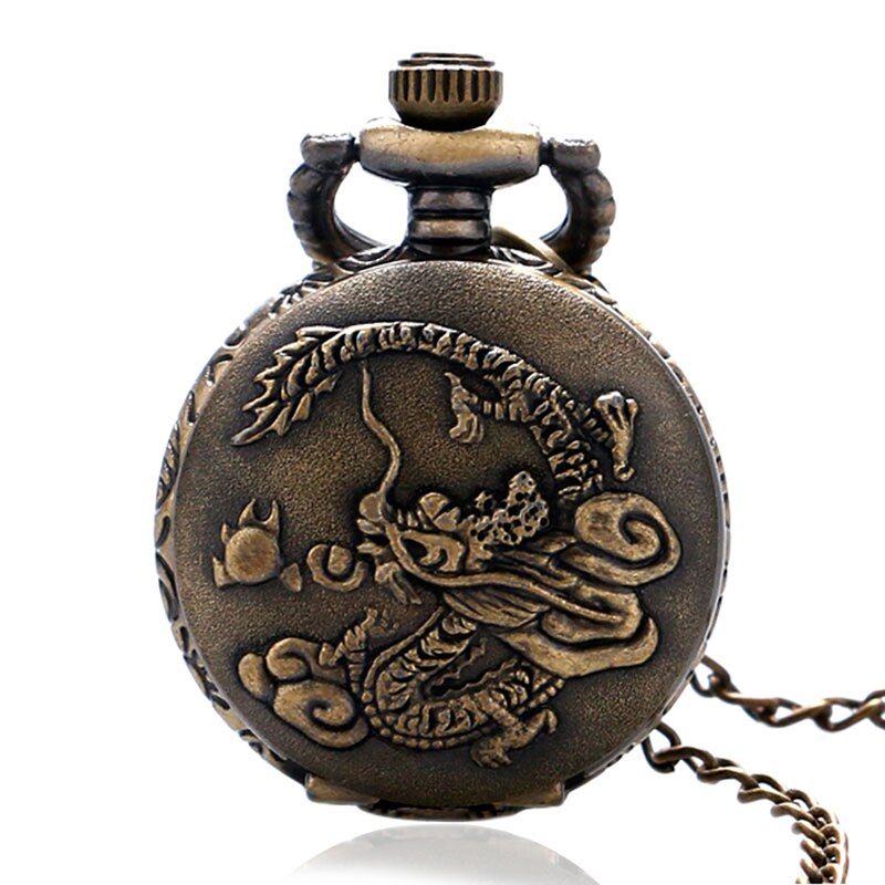 Green Dragon Bronze Era - Romantic Steampunk Film Gift For Men & Women - Quartz Pocket Watch With Chain - Cult Movie Present-7-