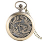 Green Dragon Bronze Era - Romantic Steampunk Film Gift For Men & Women - Quartz Pocket Watch With Chain - Cult Movie Present-5-