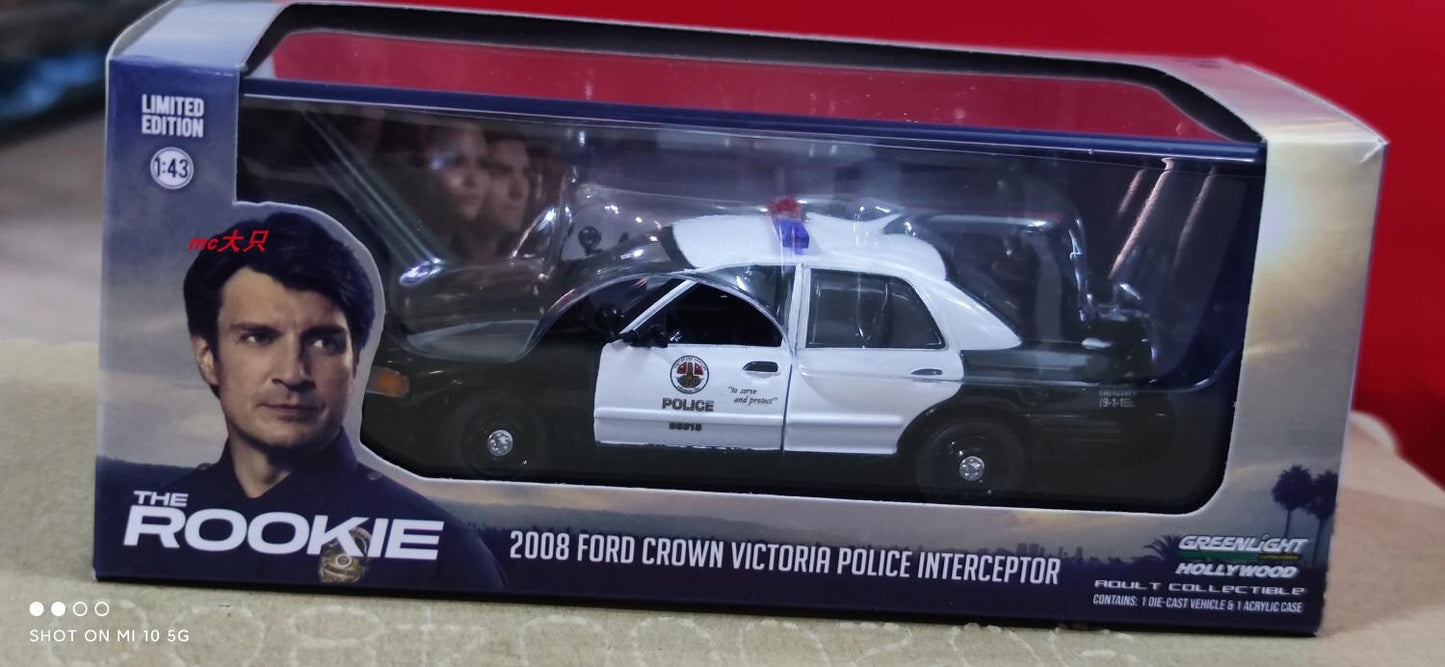 GreenLight 1:43 2008 Ford Crown Victoria Interceptor Alloy model car Metal toys for childen kids diecast gift-