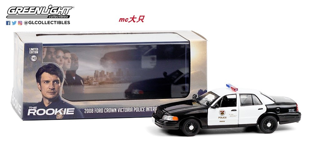 GreenLight 1:43 2008 Ford Crown Victoria Interceptor Alloy model car Metal toys for childen kids diecast gift-