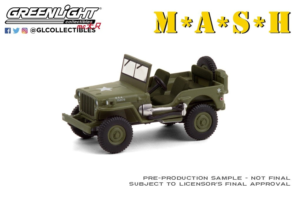 GreenLight 1:64 1942 Willys MB Jeep alloy model Car Diecast Metal Toys Birthday Gift For Kids Boy-