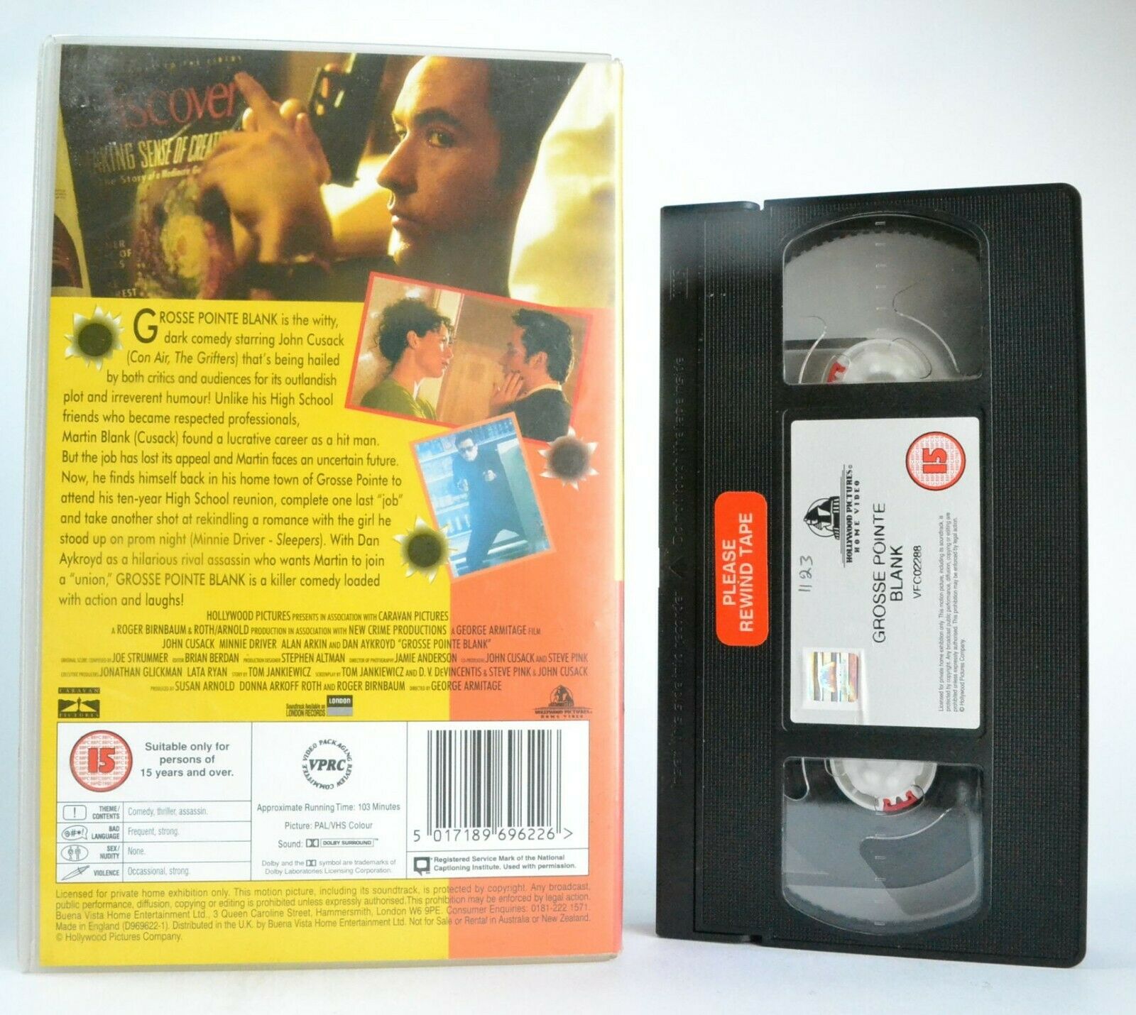 Grosse Pointe Blank: John Cusack; Hitman School Reunion (1997) - Large Box - VHS-