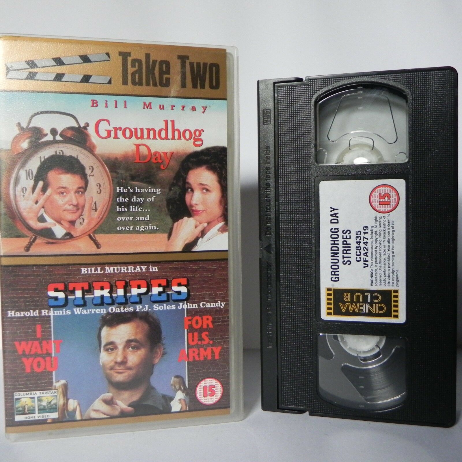 Groundhog Day & Stripes - Columbia 80's Comedy - Classical - Bill Murray - VHS-