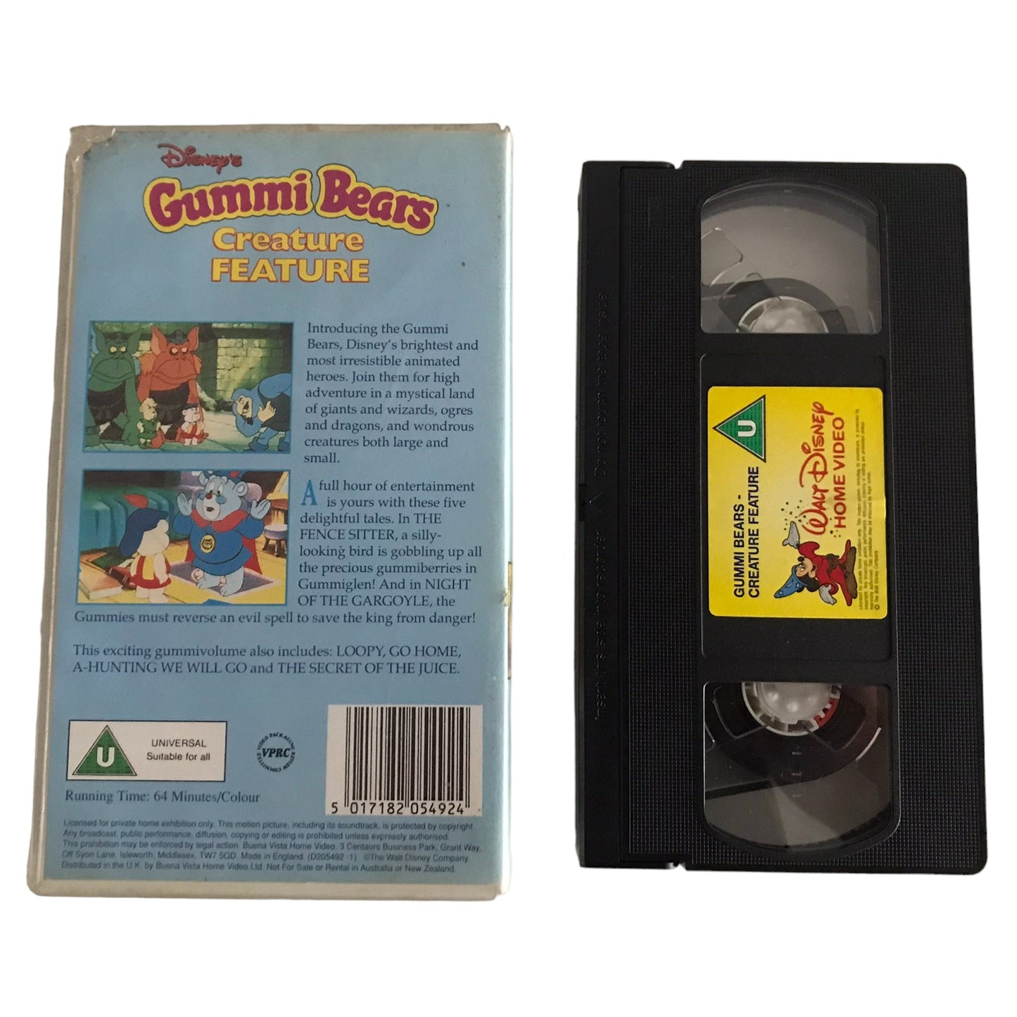 Gummi Bears- Creature Feature - VPRC - Kids - Pal - VHS-