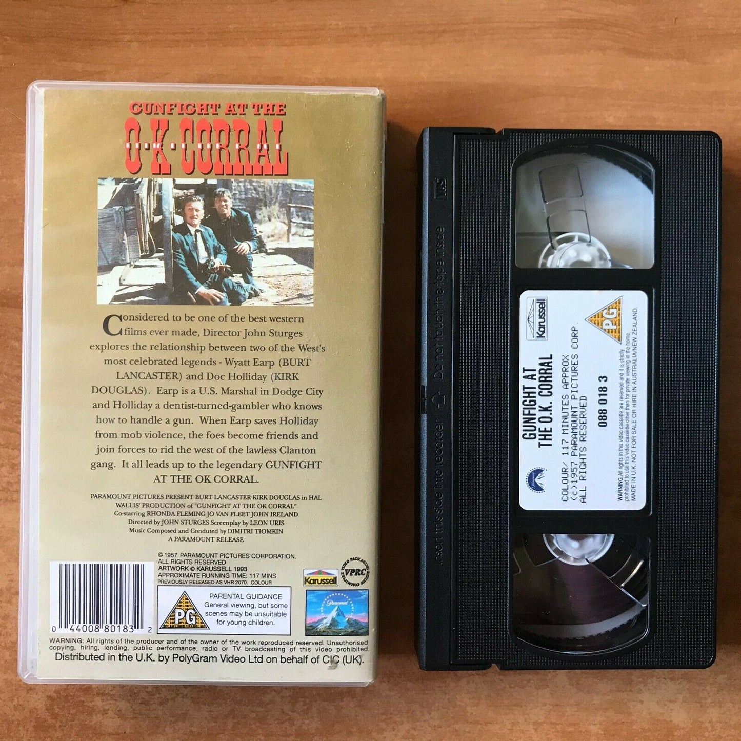 Gunfight At The O.K. Corral (1957) Western - Burt Lancaster / Kirk Douglas - VHS-