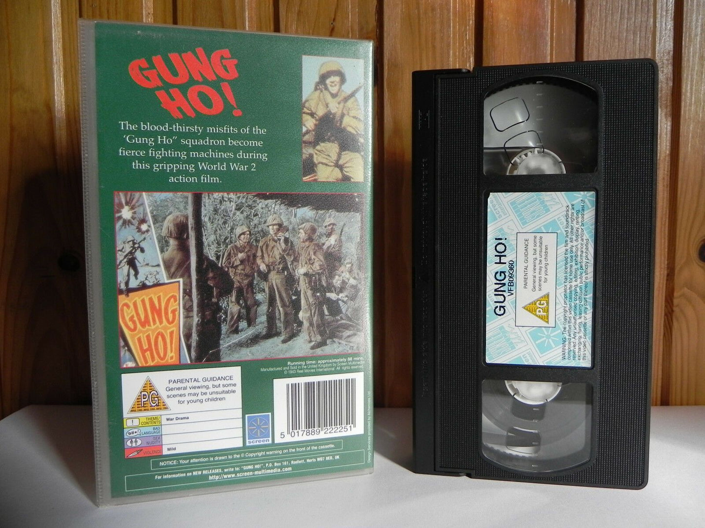 Gung Ho! - Screen - War Drama - Randolph Scott - Robert Mitchum - Pal VHS-