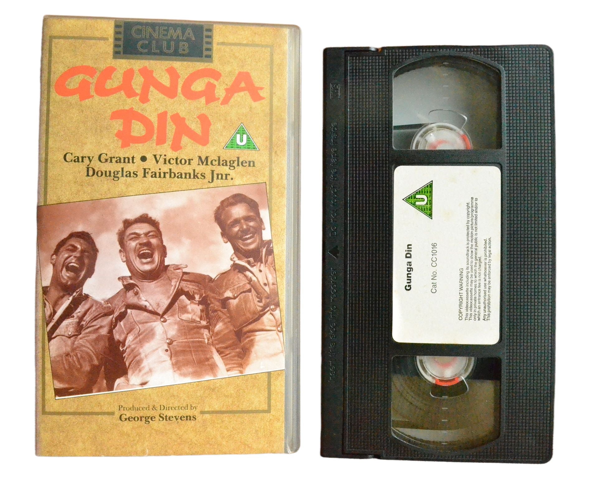 Gunga Din - Cary Grant - Cinema Club - Vintage - Pal VHS-