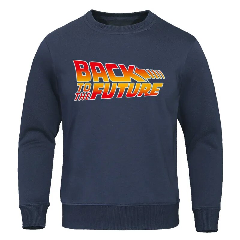 Back to the Future Movie Sweatshirt - Vintage Style-Dark Blue 6-S-