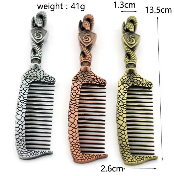 Vintage Metal Comb Potters Style - Harry Potter Hogwarts School Detangle Hair Brush - Stylish Salon Hairdressing Tool-