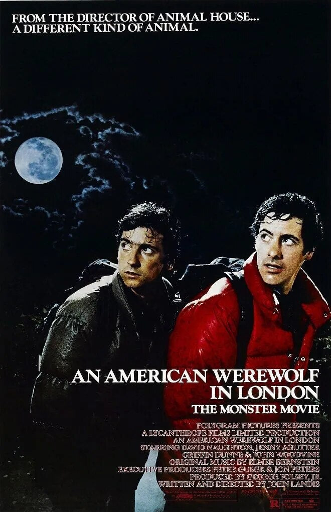 An American Werewolf In London - Horror Comedy Movie Poster-30x45cm-