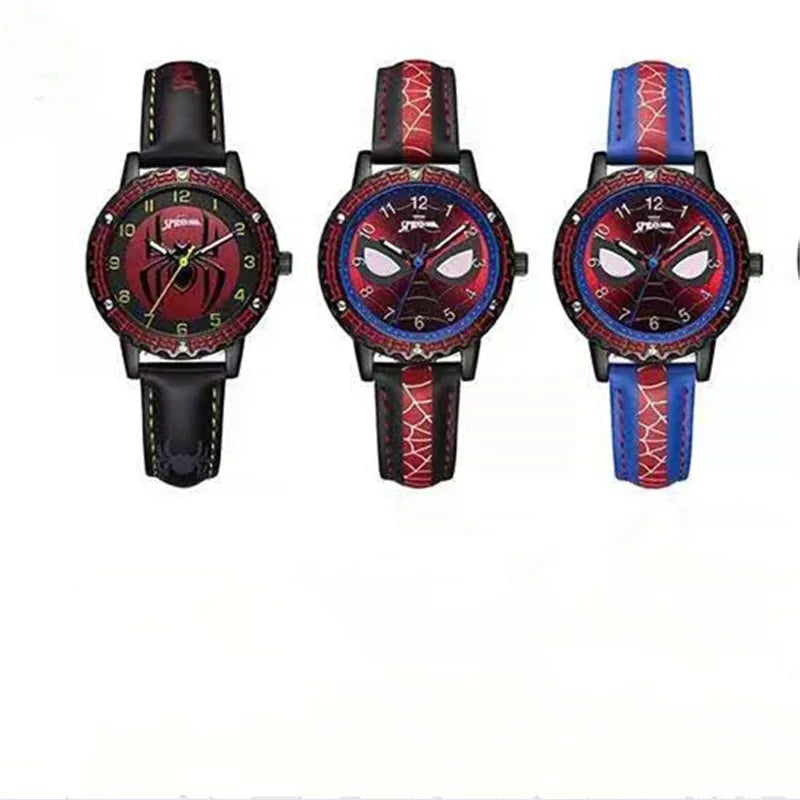 Children’s Spiderman Watch - Boy’s Quartz Wrist Watch - Luminous Pointer Design - Ideal for Primary School Students-