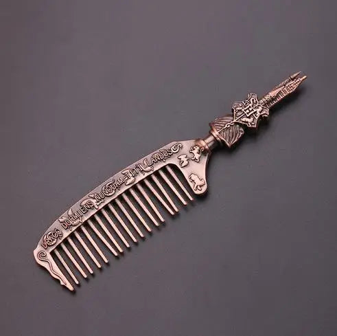 Vintage Metal Comb Potters Style - Harry Potter Hogwarts School Detangle Hair Brush - Stylish Salon Hairdressing Tool-H-3-