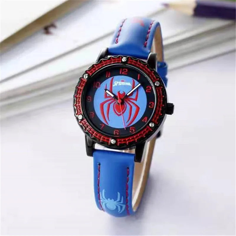 Children’s Spiderman Watch - Boy’s Quartz Wrist Watch - Luminous Pointer Design - Ideal for Primary School Students-