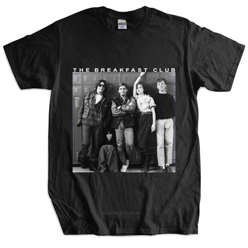 The Breakfast Club - Leaning On Lockers - T-Shirt - Cult Classic Movies Fan Wear-1 black-XS-