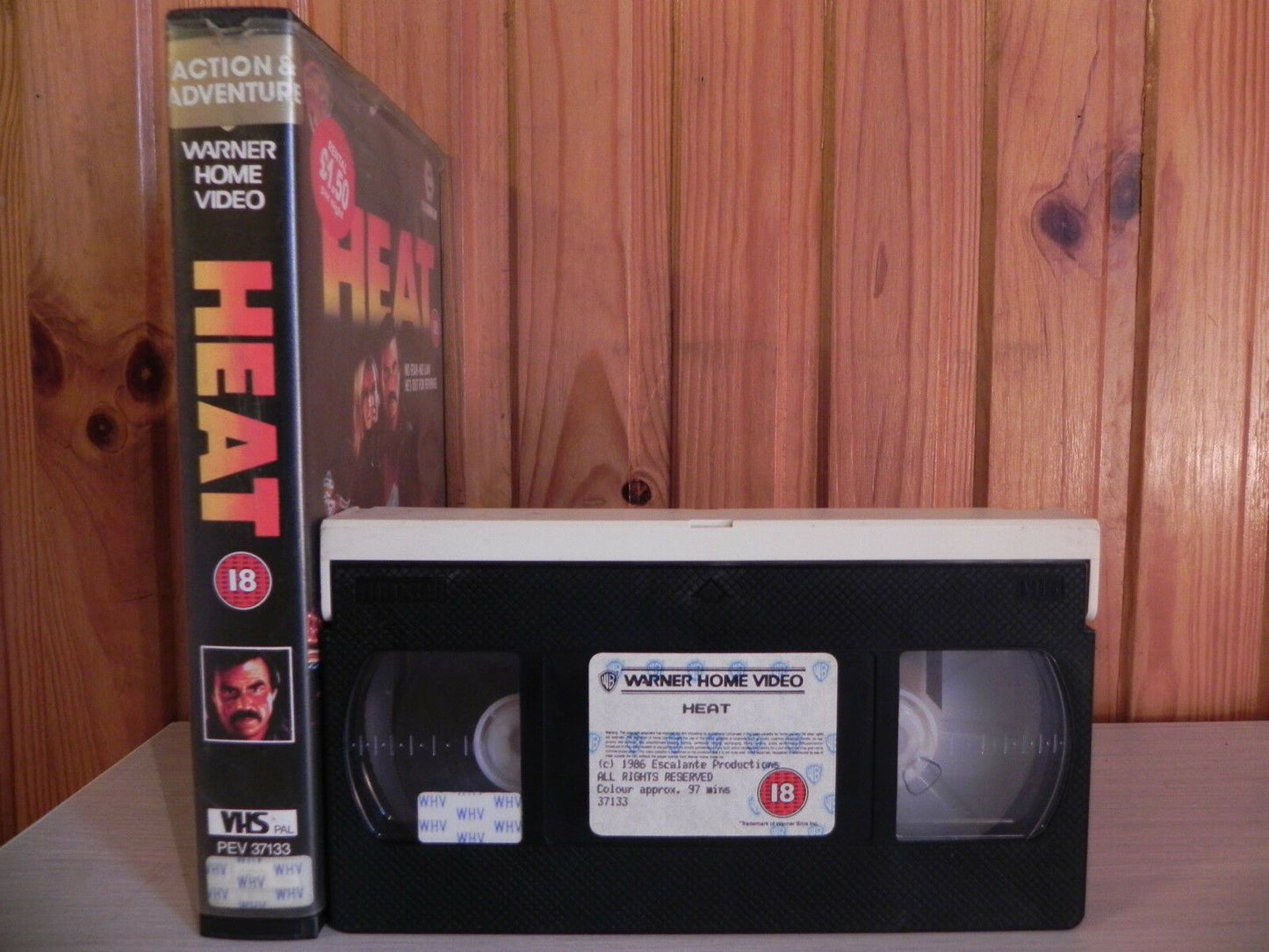 HEAT - 1988 Big Box - Ex-Rental - Burt Reynolds - Gambling Action - 37133 - VHS-