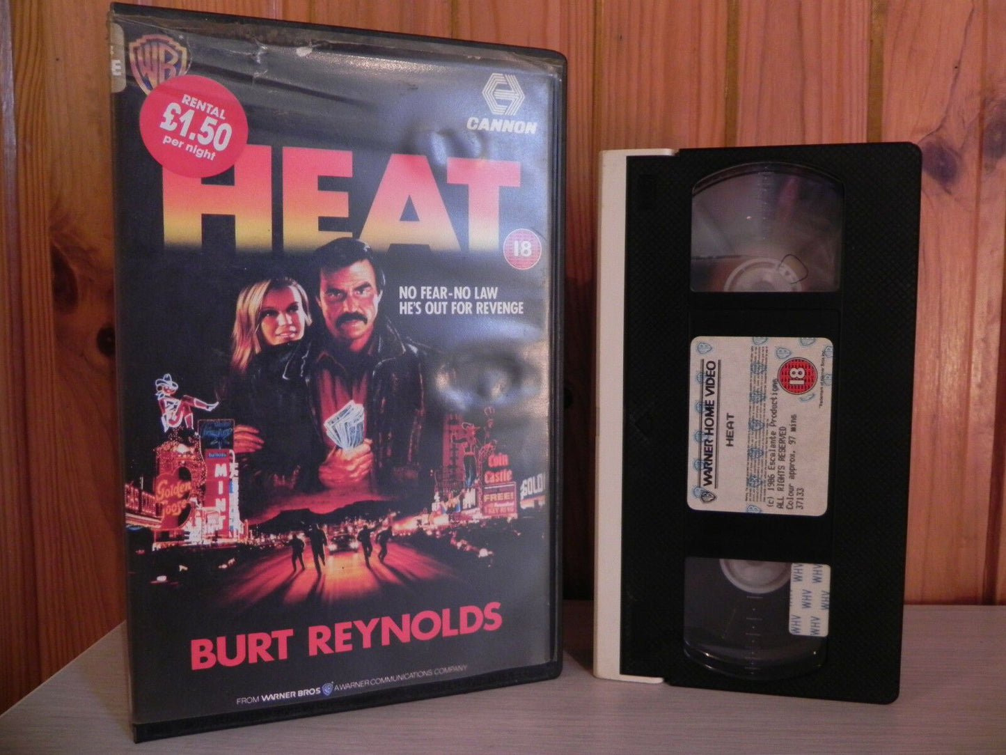 HEAT - 1988 Big Box - Ex-Rental - Burt Reynolds - Gambling Action - 37133 - VHS-