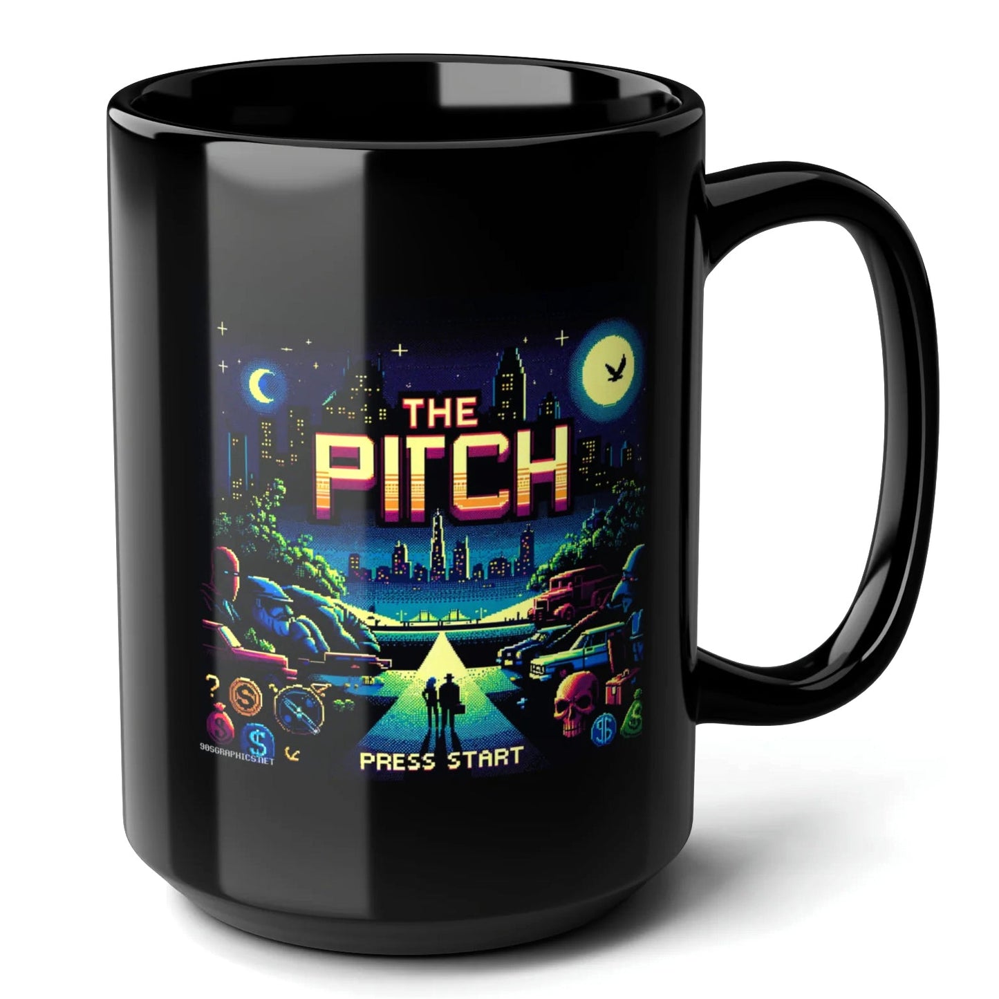 He Pitch Black Mug (15oz) - arcade video games-15oz-