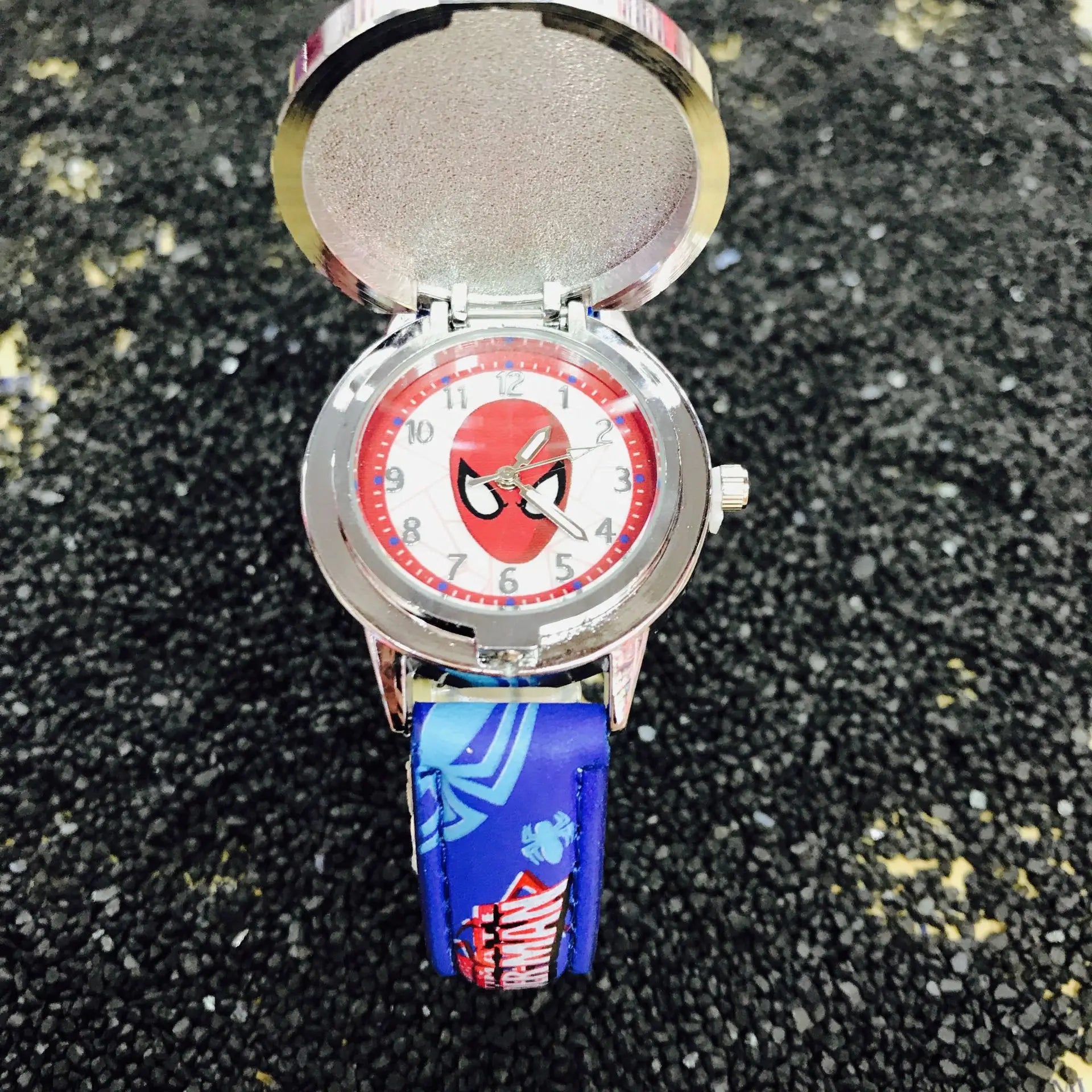 Spiderman Kids Watch - Avengers Cartoon Theme Design - Leather Children’s Wrist Clock-