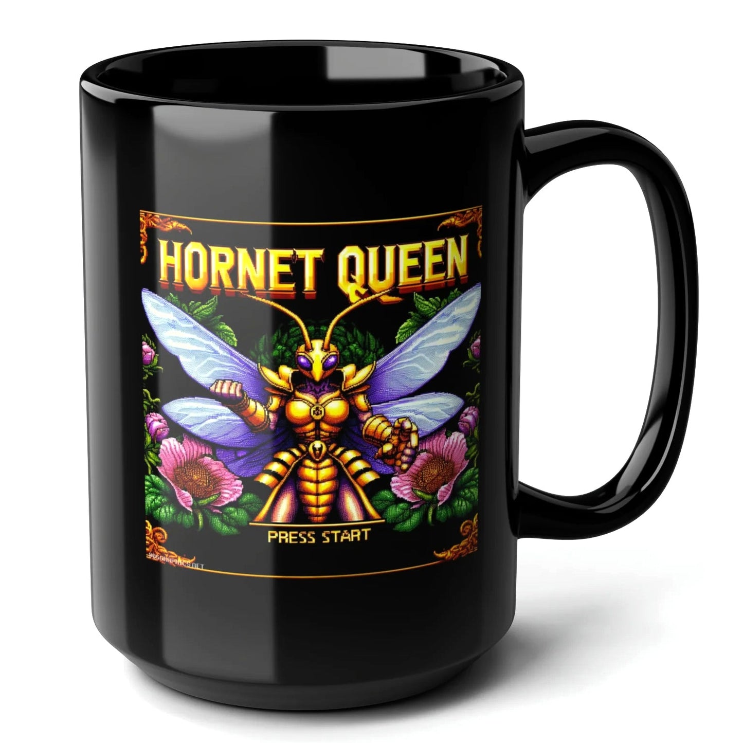 Hornet Queen Black Mug (15oz) - unique gamer gifts-15oz-