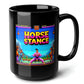 Horse Stance Black Mug (15oz) - classic arcade machines-15oz-