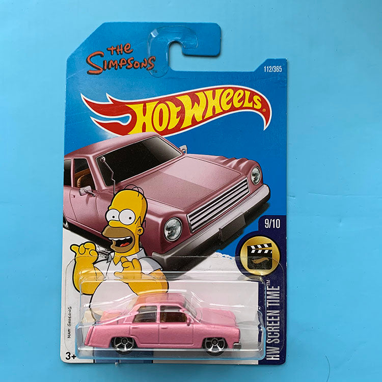 HOT WHEEL CARS 1/64 HW screen time The Simpson movie car PINK CAR-