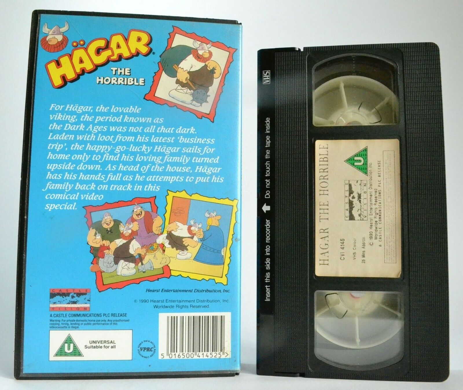 Hagar The Horrible [Castle Vision] Animated - Action Adventures - Kids - VHS-