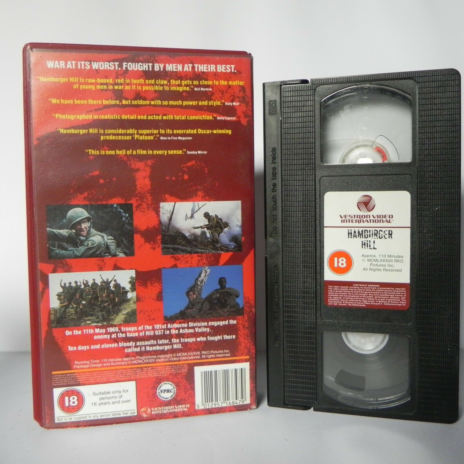 Hamburger Hill: (1987) Realistic War Film "Hill 937" - Vietnam J.Carabatsos VHS-