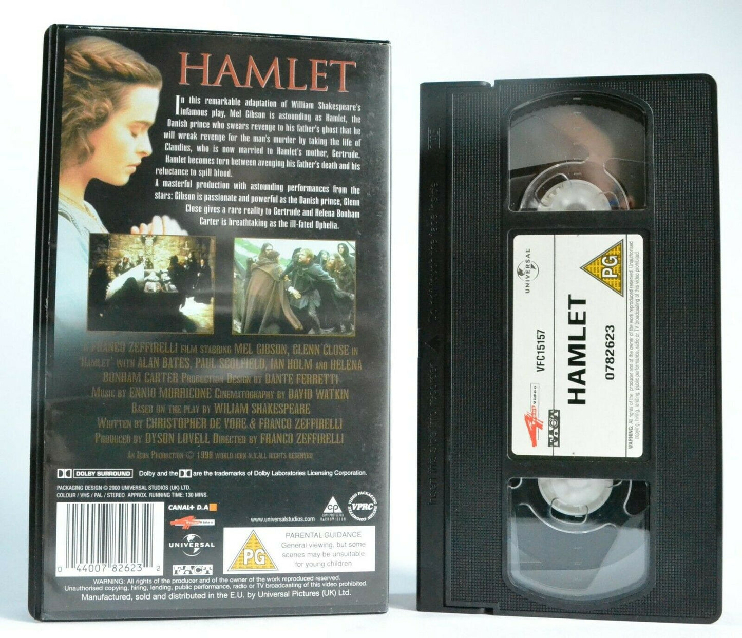 Hamlet (1990): Based On W.Shakespeare Tragedy - Drama - M.Gibson/G.Close - VHS-