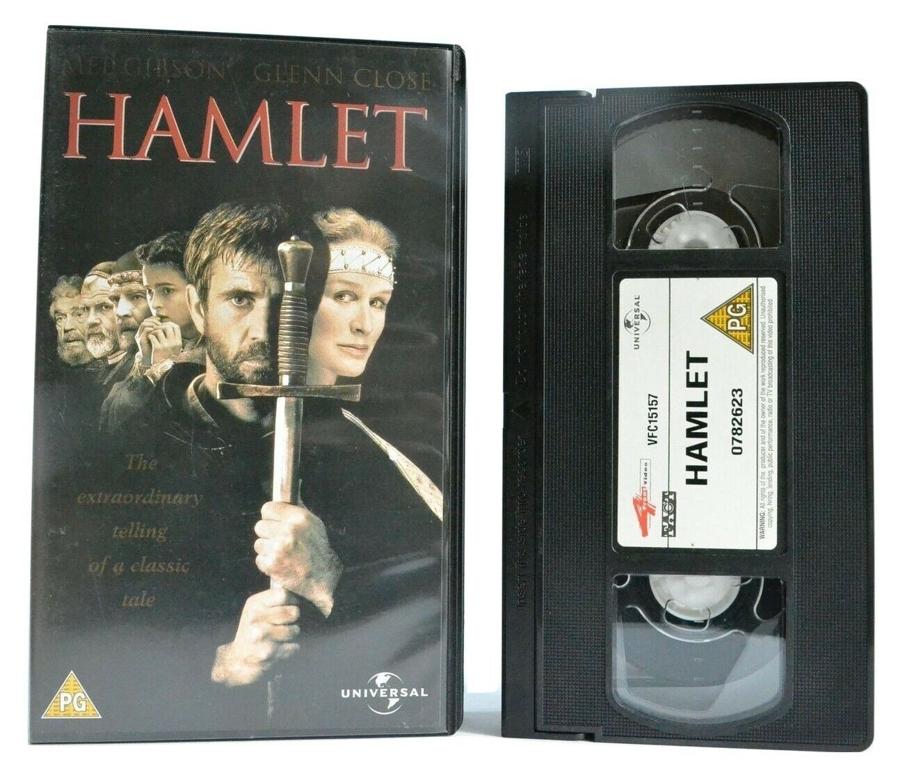 Hamlet (1990): Based On W.Shakespeare Tragedy - Drama - M.Gibson/G.Close - VHS-