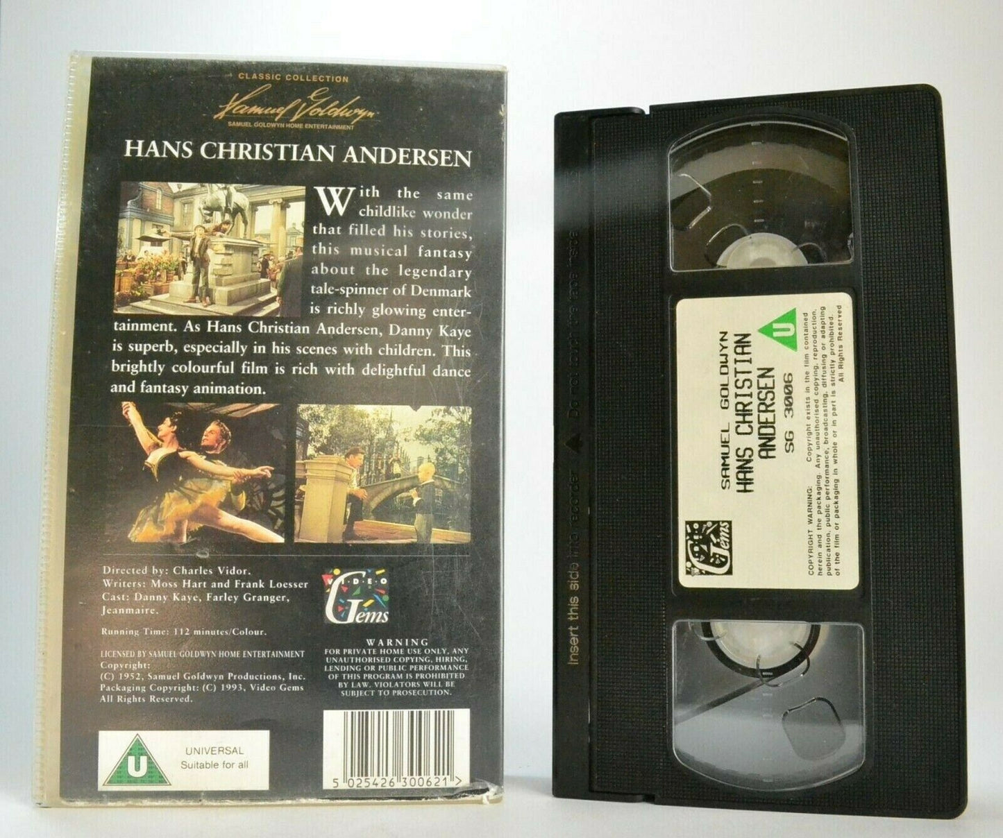 Hans Christian Andersen [Samuel Goldwyn Collection ]: Musical - Danny Kaye - VHS-