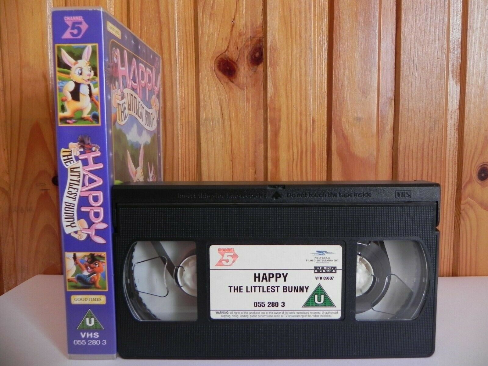 Happy The Littlest Bunny - Channel 5 - Animated - Adventures - Children's - VHS-