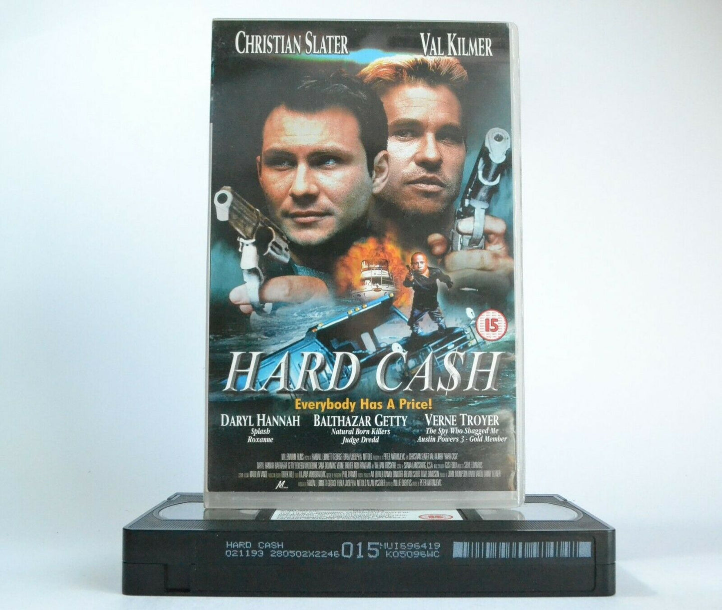 Hard Cash (Run For The Money) - Action - Christian Slater/Val Kilmer - Pal VHS-