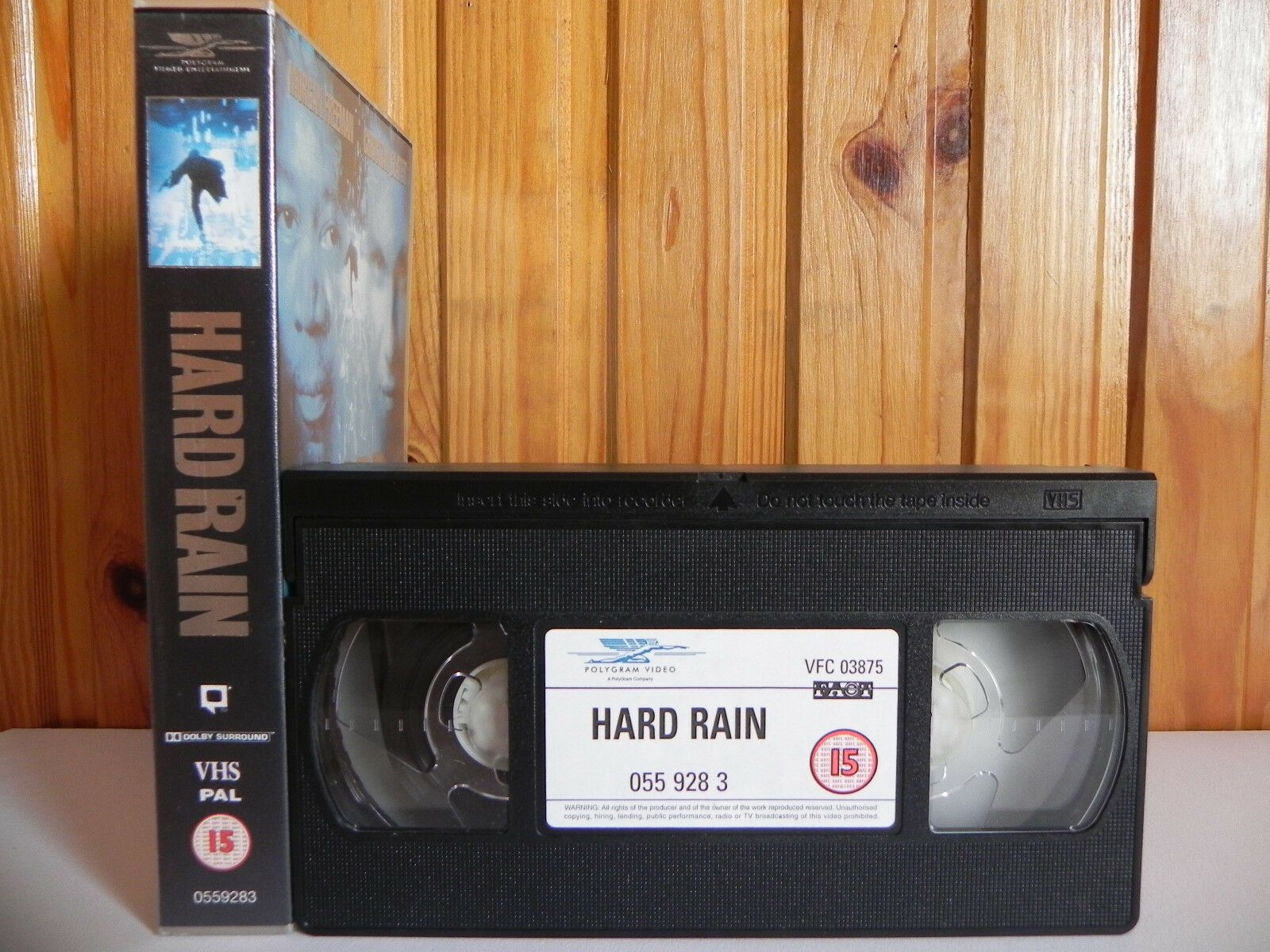 Hard Rain - PolyGram - Thriller - Morgan Freeman - Christian Slater - Pal VHS-