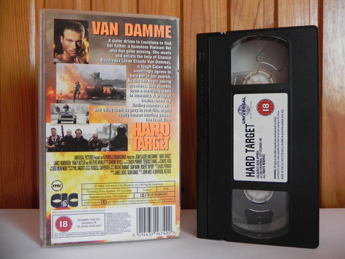 Hard Target - Universal - Action - Van Damme - Uncensored Version - Pal VHS-