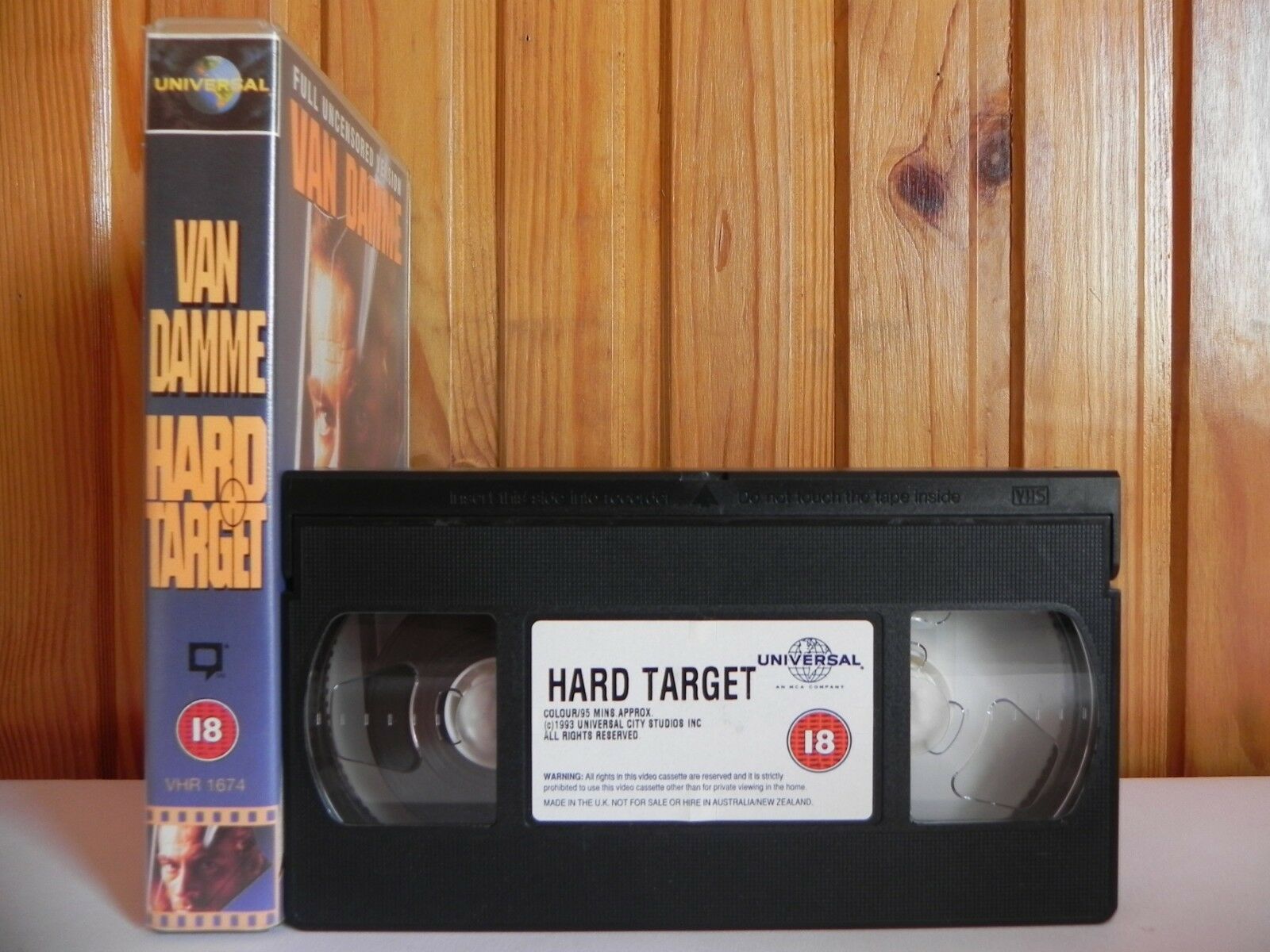 Hard Target - Universal - Action - Van Damme - Uncensored Version - Pal VHS-