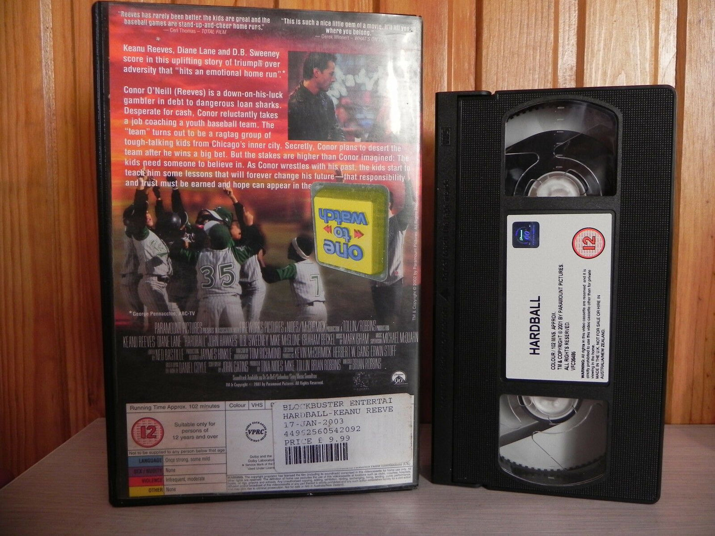 Hardball - Big-Box - Ex-Rental - A Younger Keanu Reeves - Intense Drama - VHS-