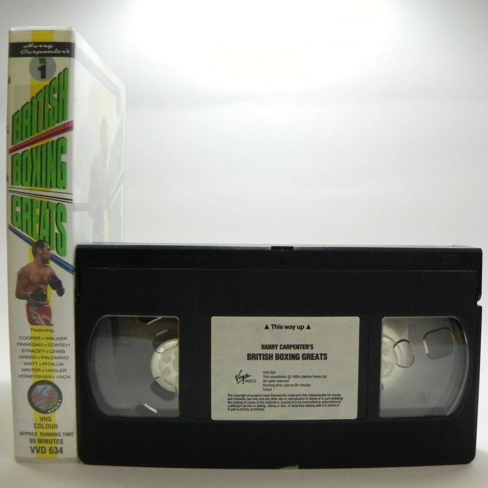 Harry Carpenter's: (6 Matches) British Boxing Greats Vol 1 - Virgin 1989 - VHS-