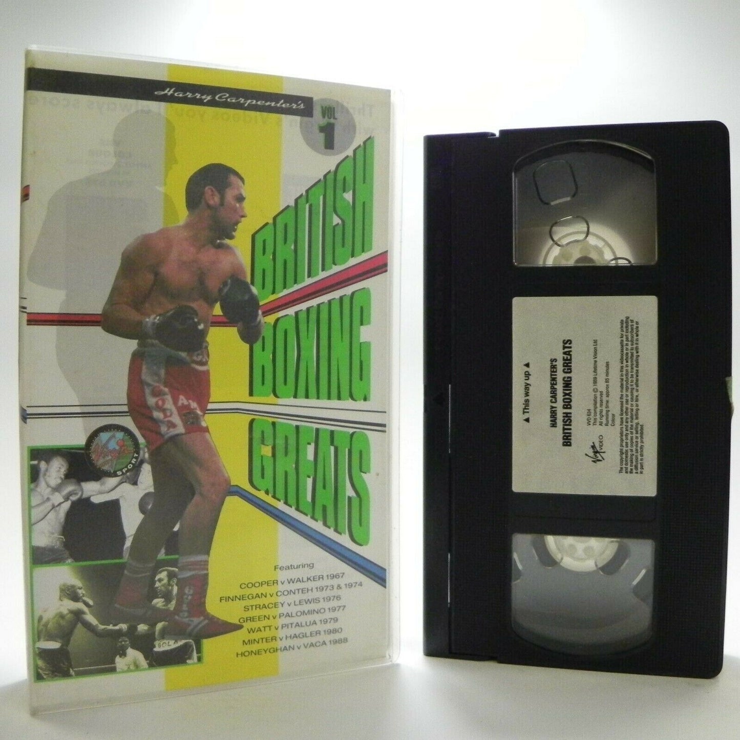 Harry Carpenter's: (6 Matches) British Boxing Greats Vol 1 - Virgin 1989 - VHS-