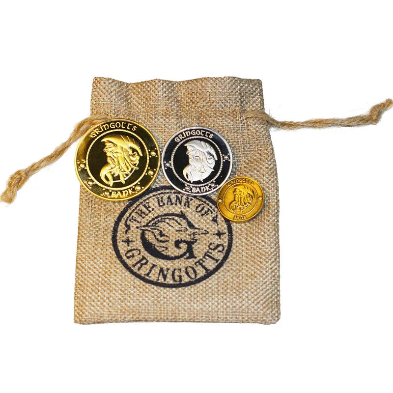 Harry Potter Gringotts Coin Collection - Wizarding World Gift Set with Bag-