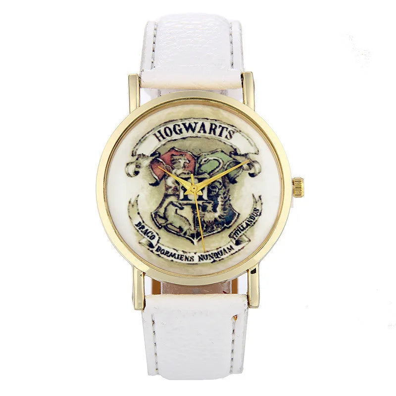 Harry Potter Watch - Magic Academy Badge Design - Casual Women's Quartz Watch - Inspired by Magician Boy Wizard Themes - Great Gift Idea-C-