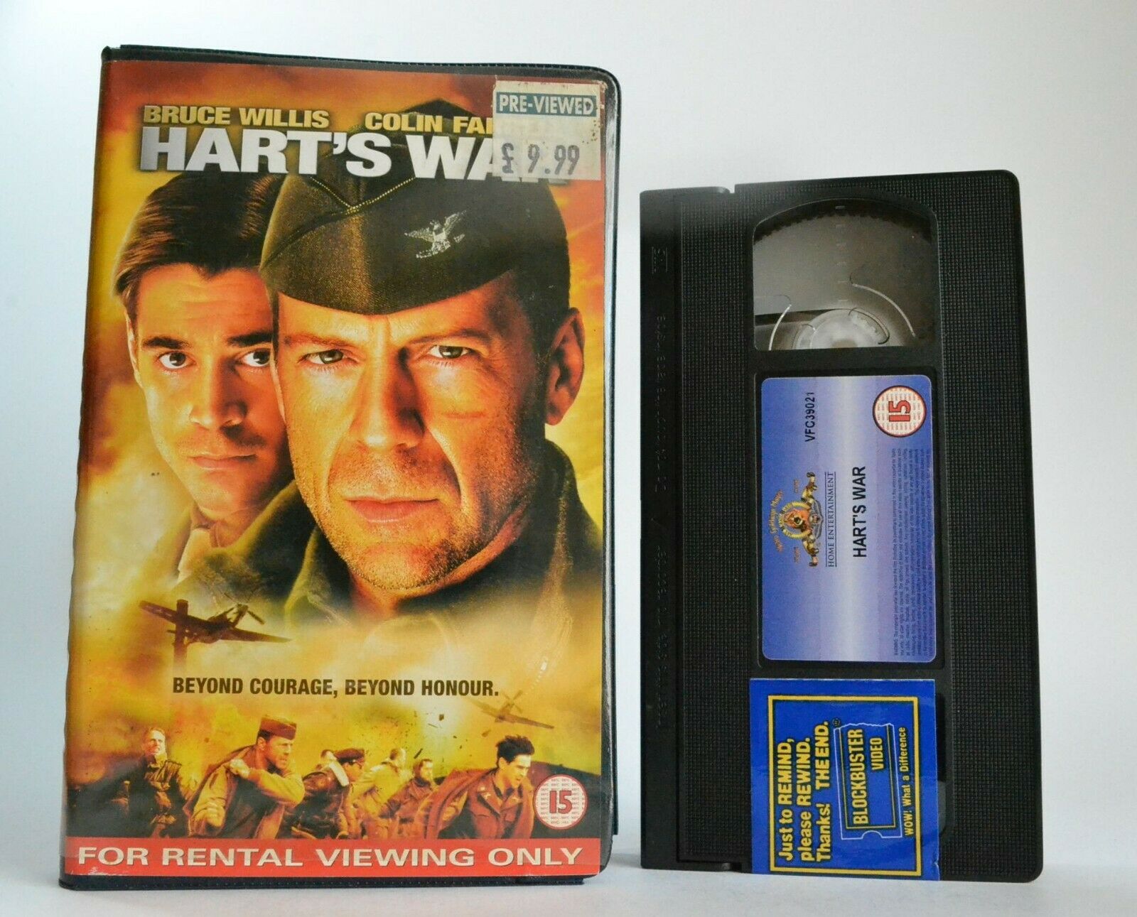 Hart's War (2002): World War 2 Prisoner - Drama - Large Box - Bruce Willis - VHS-